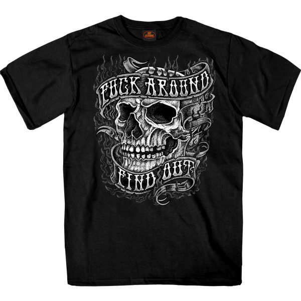Hot Leathers F Around Find Out Skull T-Shirt GMS1546 Online Sale