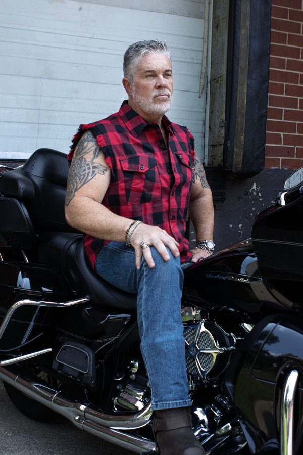 Milwaukee Leather MNG11692 Men’s Classic Black and Red Button-Down Flannel Cut Off Frayed Sleeveless Casual Shirt For Discount - Image 4