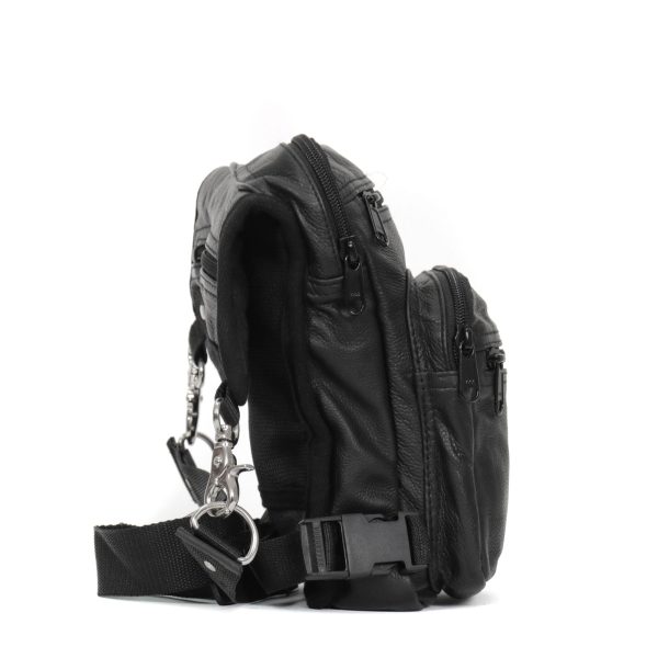 Hot Leathers CPL1001 Black Clip Pouch Leather Thigh Bag on Sale - Image 3