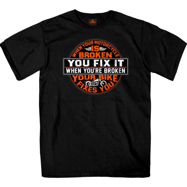 Hot Leathers Your Bike Fixes You Black T-Shirt Cheap
