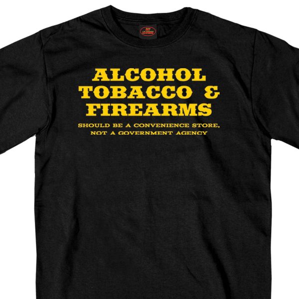 Hot Leathers GSB296 Men’s ‘ATF’ Black Short Sleeve T-Shirt Supply