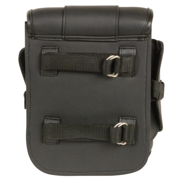 Milwaukee Leather MP8110 Small Black PVC Motorcycle Cruiser Style Turn Clasp Zipper Sissy Bar Bag Discount - Image 3