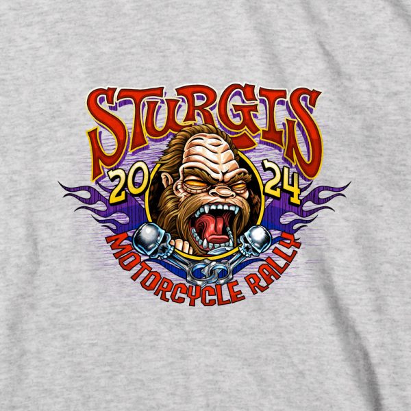 2024 Sturgis Bigfoot Ash Motorcycle Rally Tee Shirt SPB1113 For Discount - Image 3