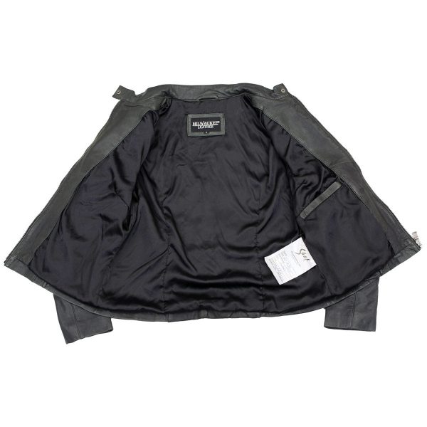 Milwaukee Leather Vintage SFL2814 Women s Black Leather Motorcycle Style Fashion Jacket Fashion - Image 2