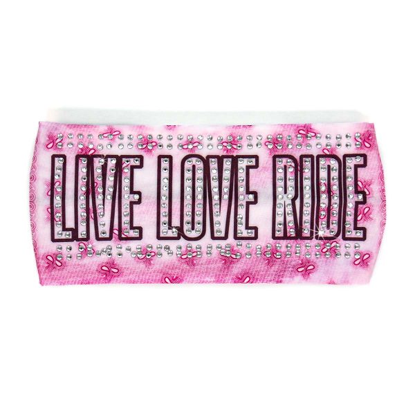 Milwaukee Leather | Bling Designed Wide Headbands-Headwraps for Women Biker Bandana with Live Love Ride - MLA8047 Cheap - Image 2