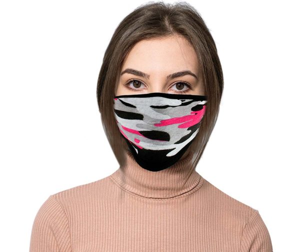 Milwaukee Leather (Multi-Pack) MP7924FM Ladies  Camouflage Pink  100 % Cotton Protective Face Mask with Optional Filter Pocket on Sale