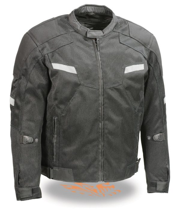 Milwaukee Leather MPM1792 Men s Black CE Armored Textile Motorcycle Jacket- All Season Biker Jacket Online Sale - Image 3