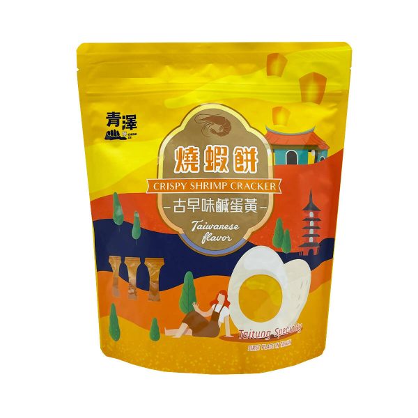 台灣直郵【台東青澤】 CHING TSE 燒蝦餅-古早味鹹蛋黃口味 100g Online Sale